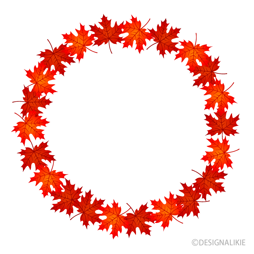 Red Fall Leaves Wreath
