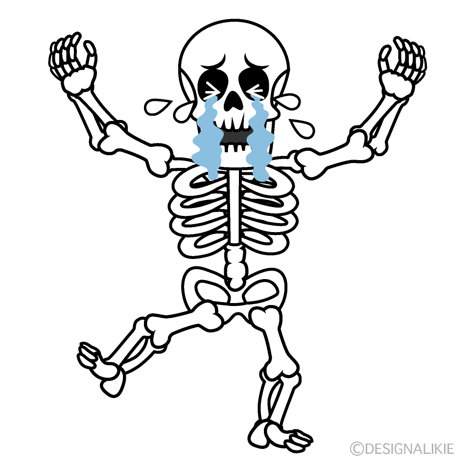 Crying Skeleton Clip Art Free Pictures｜Illustoon.