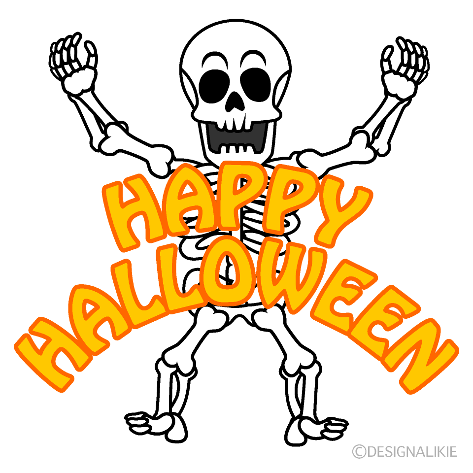 Skeleton with Happy Halloween
