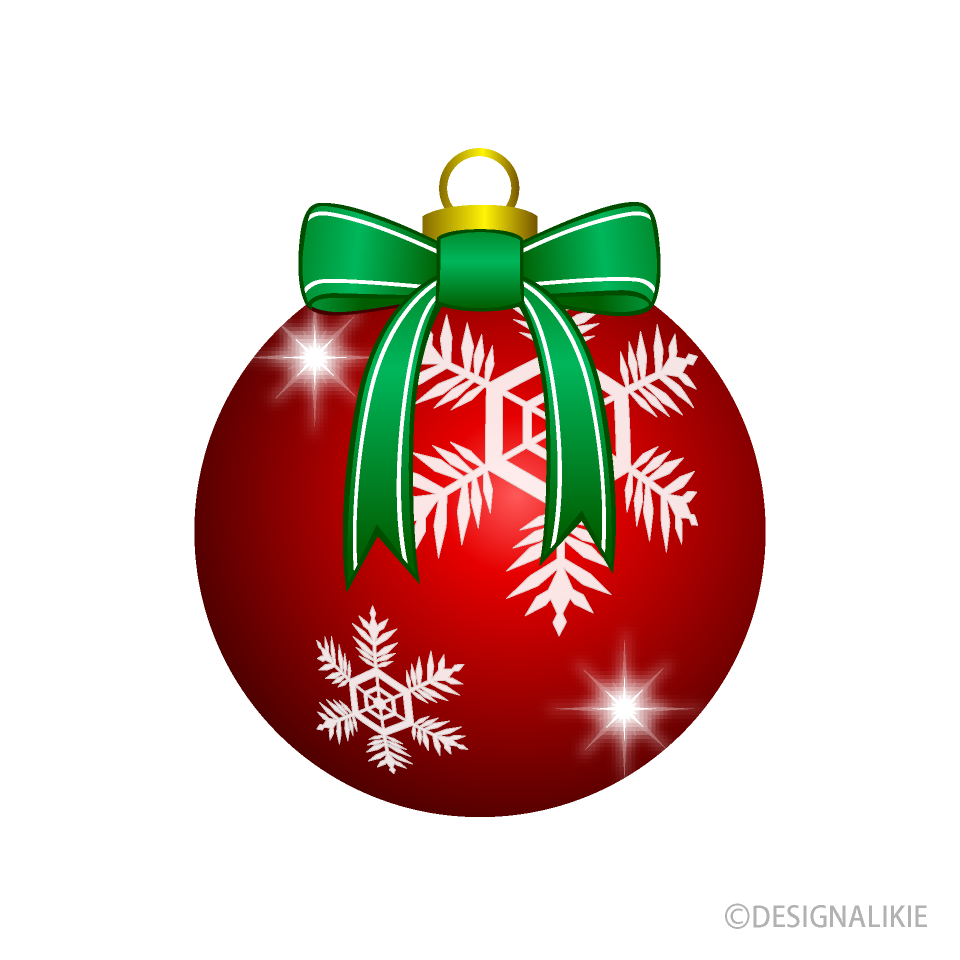 Red Christmas Ornament with Bow