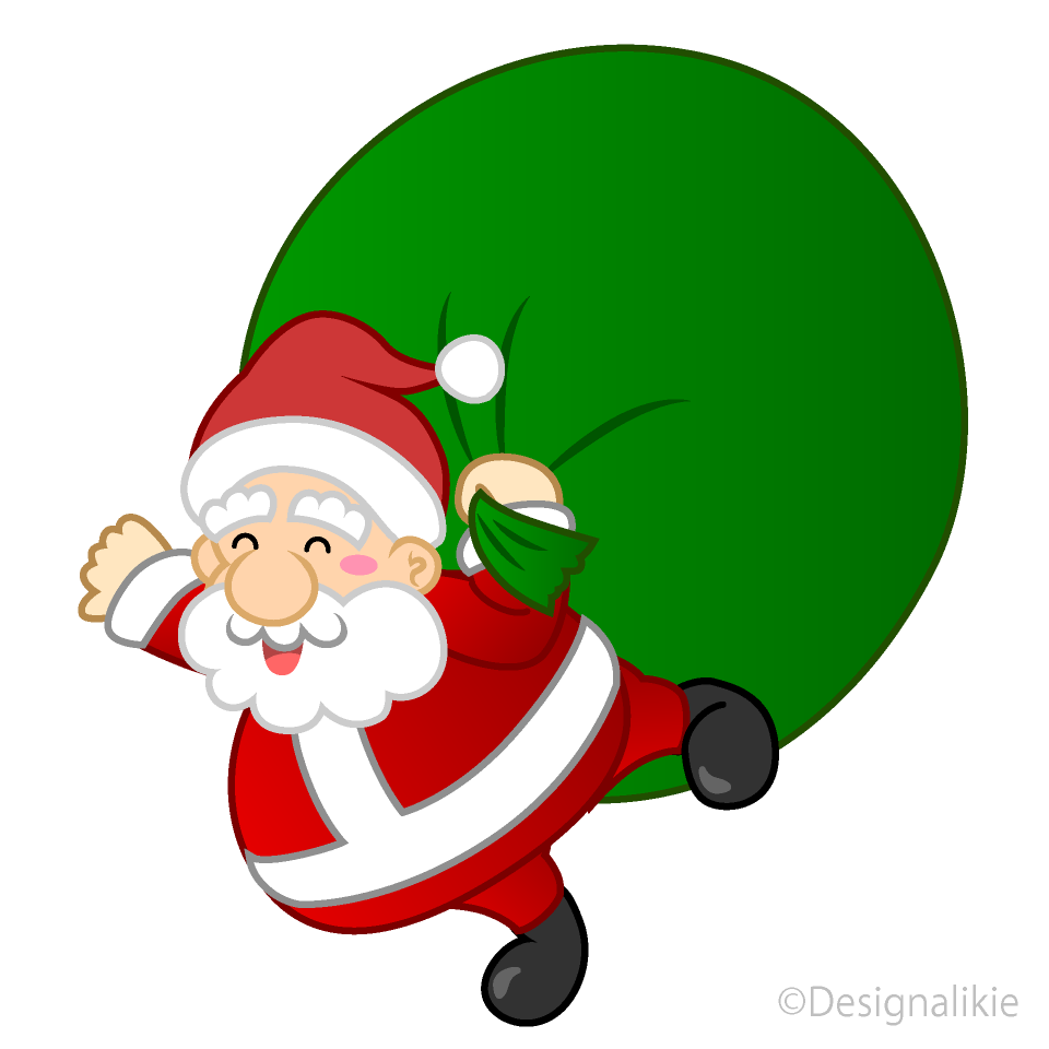 Flying Santa with Gift Bag