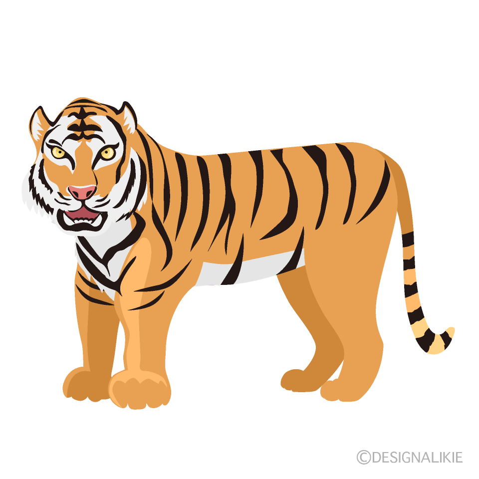 Yellow Child Tiger Icon Free PNG Image｜Illustoon