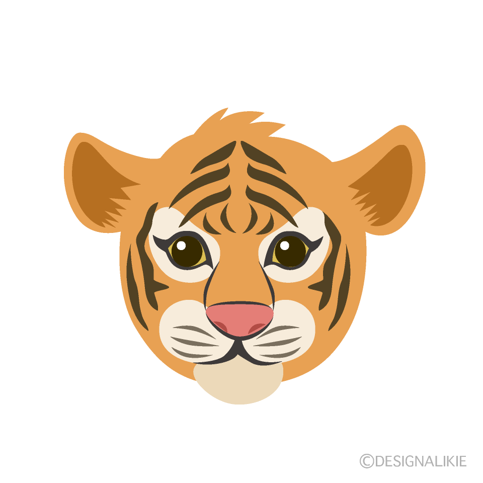 cute cartoon tigers face