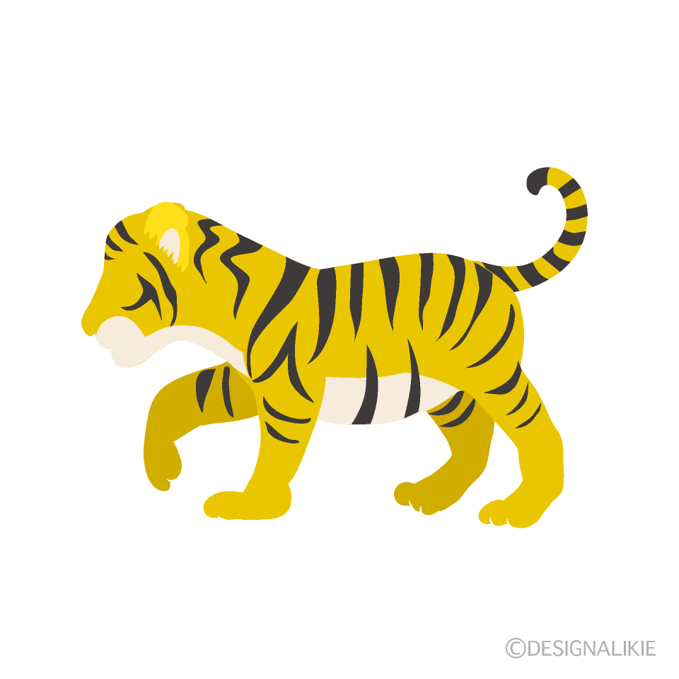 Child Tiger Yellow Silhouette Silhouette Free PNG Image｜Illustoon