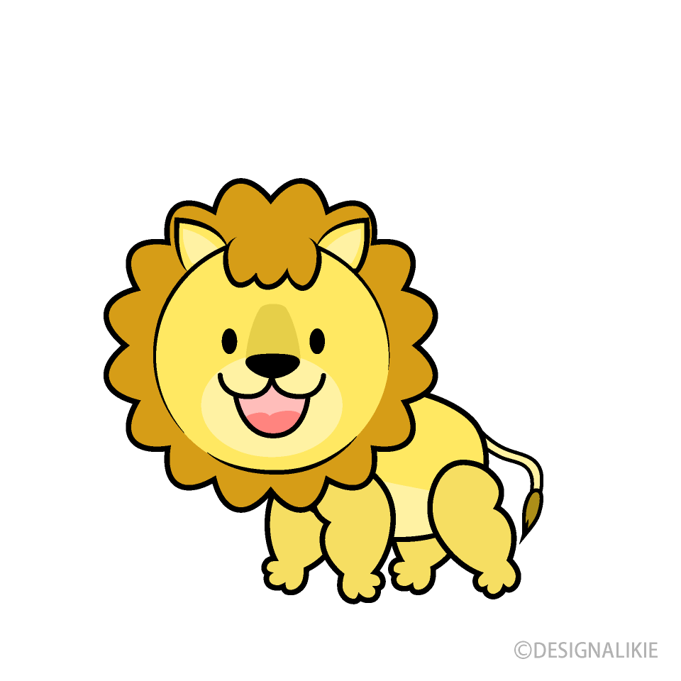 Cute Lion Clip Art Free PNG Image｜Illustoon