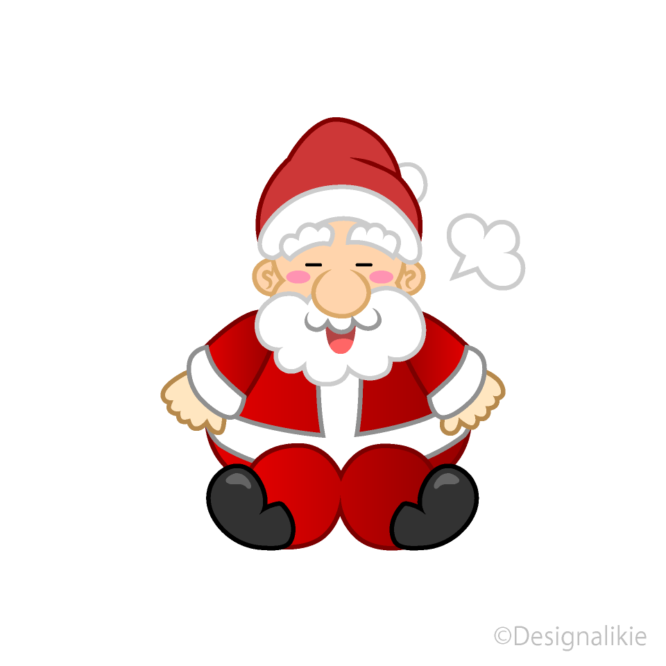 Santa to Take a Break Clip Art Free PNG Image｜Illustoon