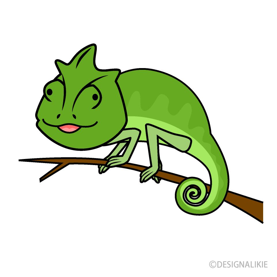 Cute Chameleon Clip Art Free Png Image Illustoon