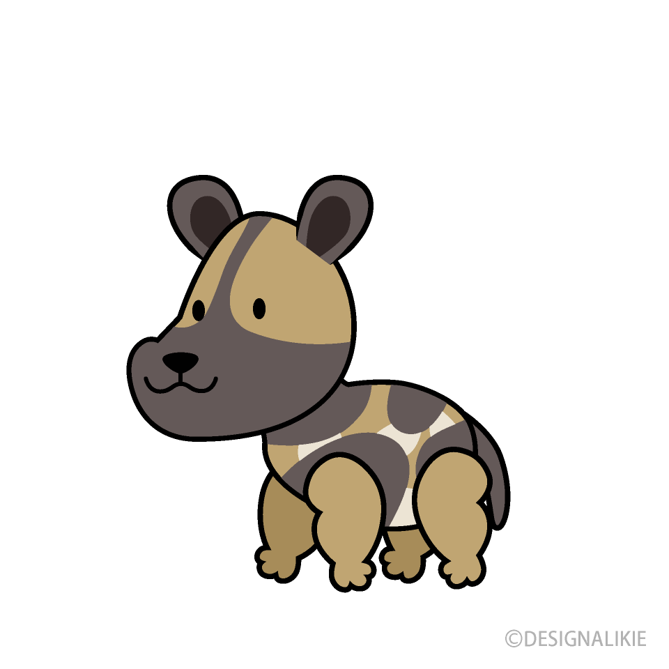 Cute African Wild Dog Clip Art Free PNG Image｜Illustoon