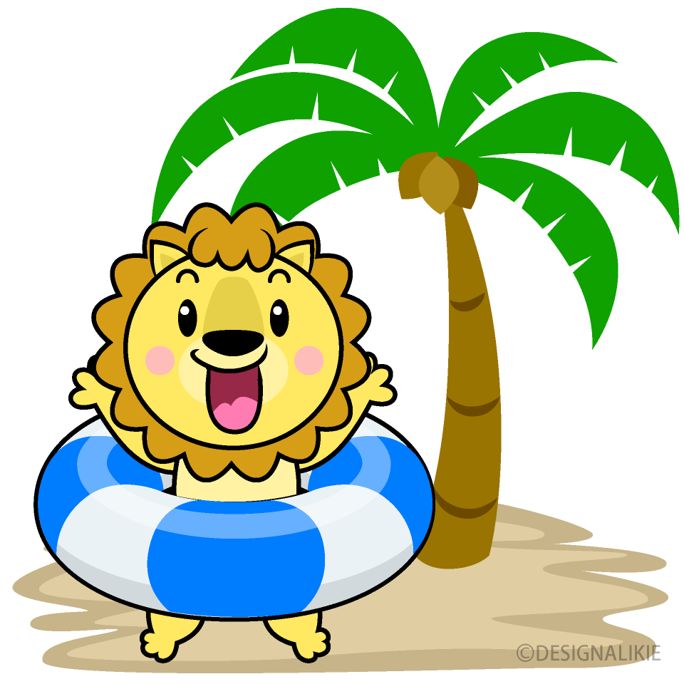 Lion on the Beach