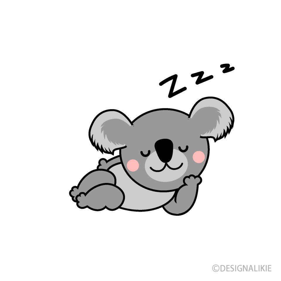Sleeping Koala Cartoon Free PNG Image｜Illustoon