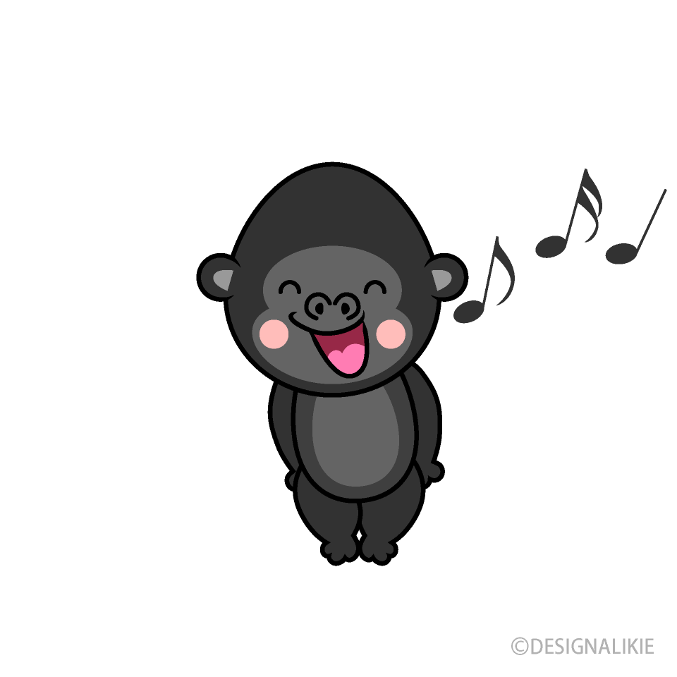 Gorila cantor Gratis Dibujos Animados Imágene｜Illustoon ES