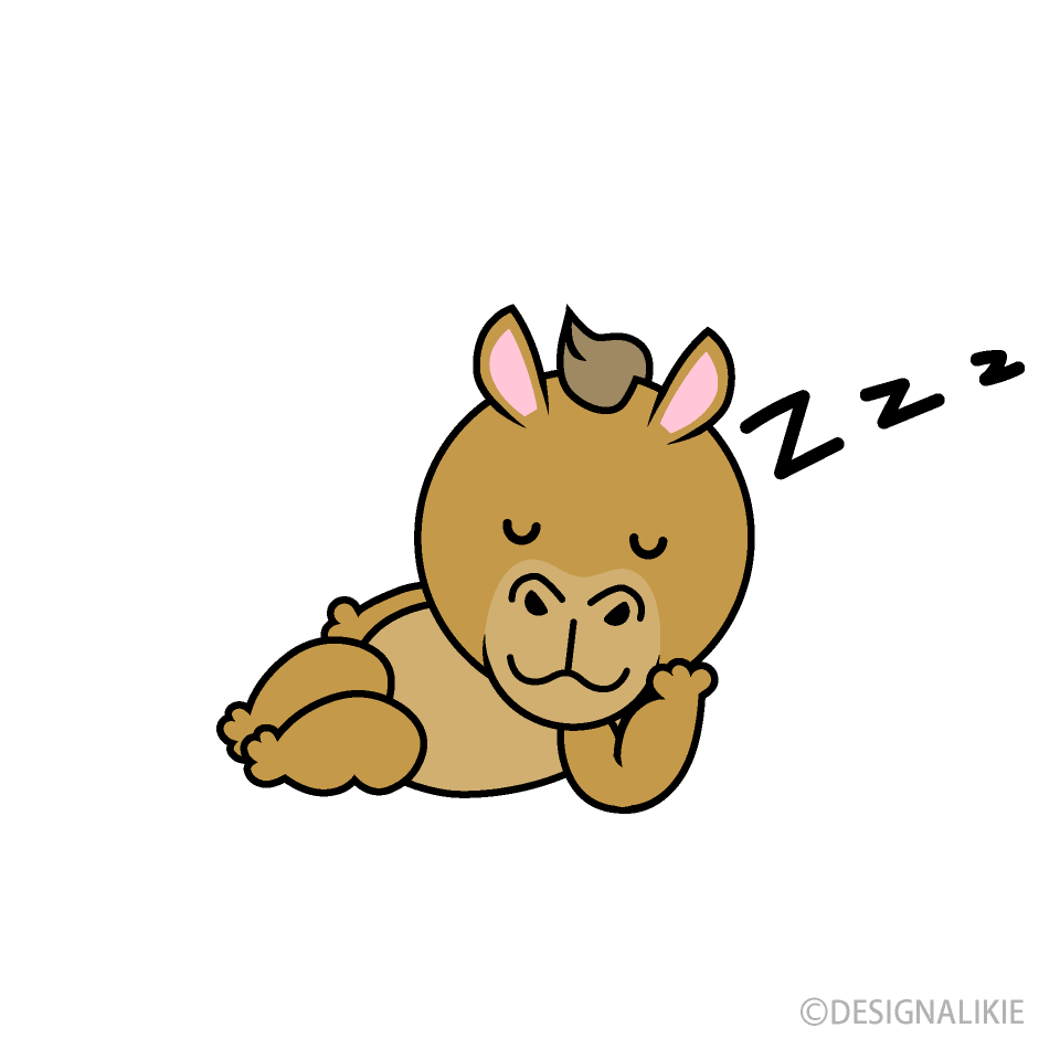 Sleeping Camel Cartoon Free PNG Image｜Illustoon