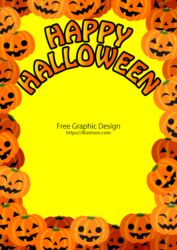 Fondo de marco de calabazas de Halloween Gratis Dibujos Animados  Imágene｜Illustoon ES