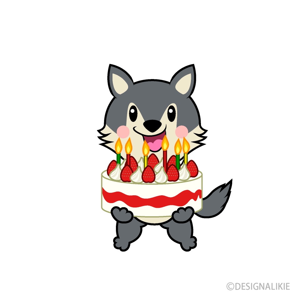 Cumpleaños lobo Gratis Dibujos Animados Imágene｜Illustoon ES