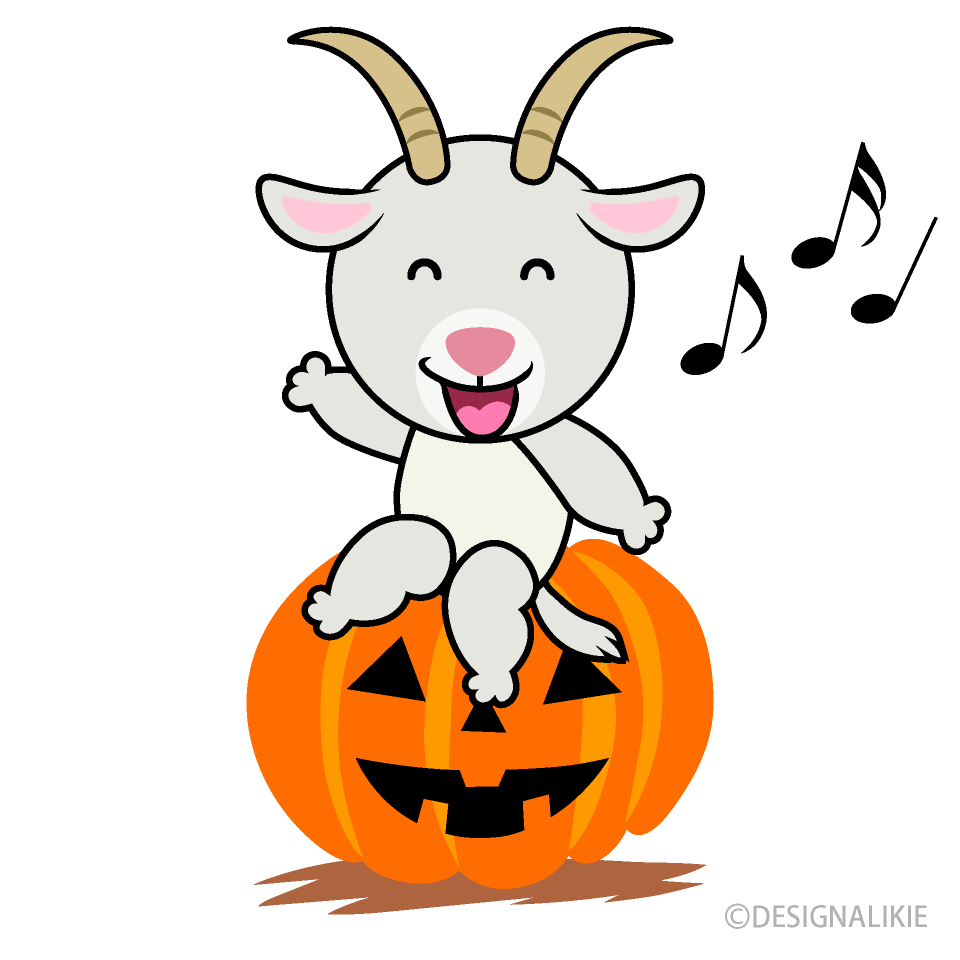 Halloween Goat Cartoon Free PNG Image｜Illustoon