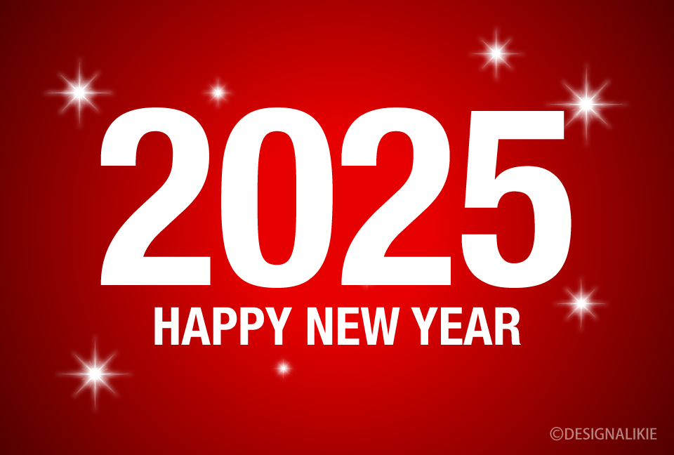 Tarjeta de feliz año nuevo 2025