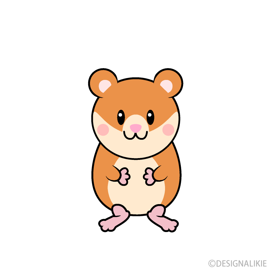Cute Hamster Cartoon Free PNG Image｜Illustoon