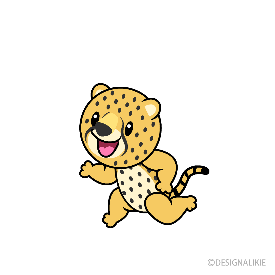 Running Cheetah Cartoon Free Png Image Illustoon