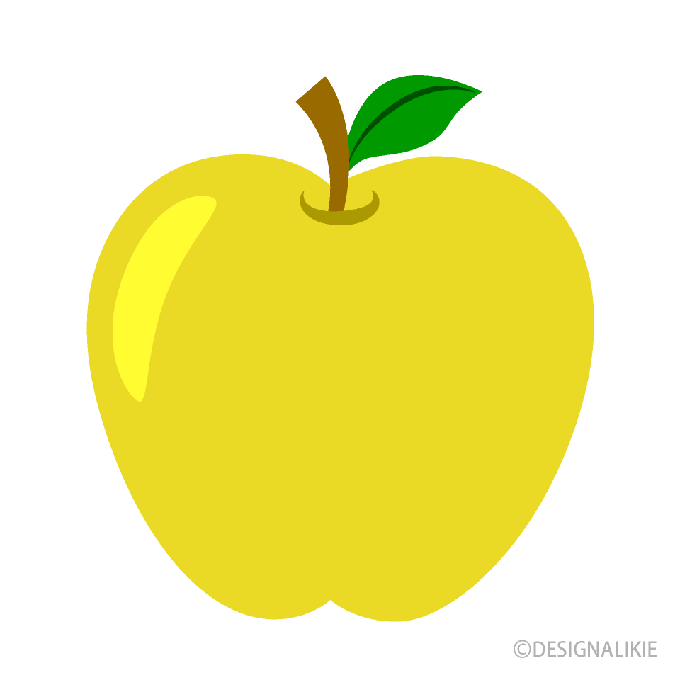 Manzana amarilla Gratis Dibujos Animados Imágene｜Illustoon ES
