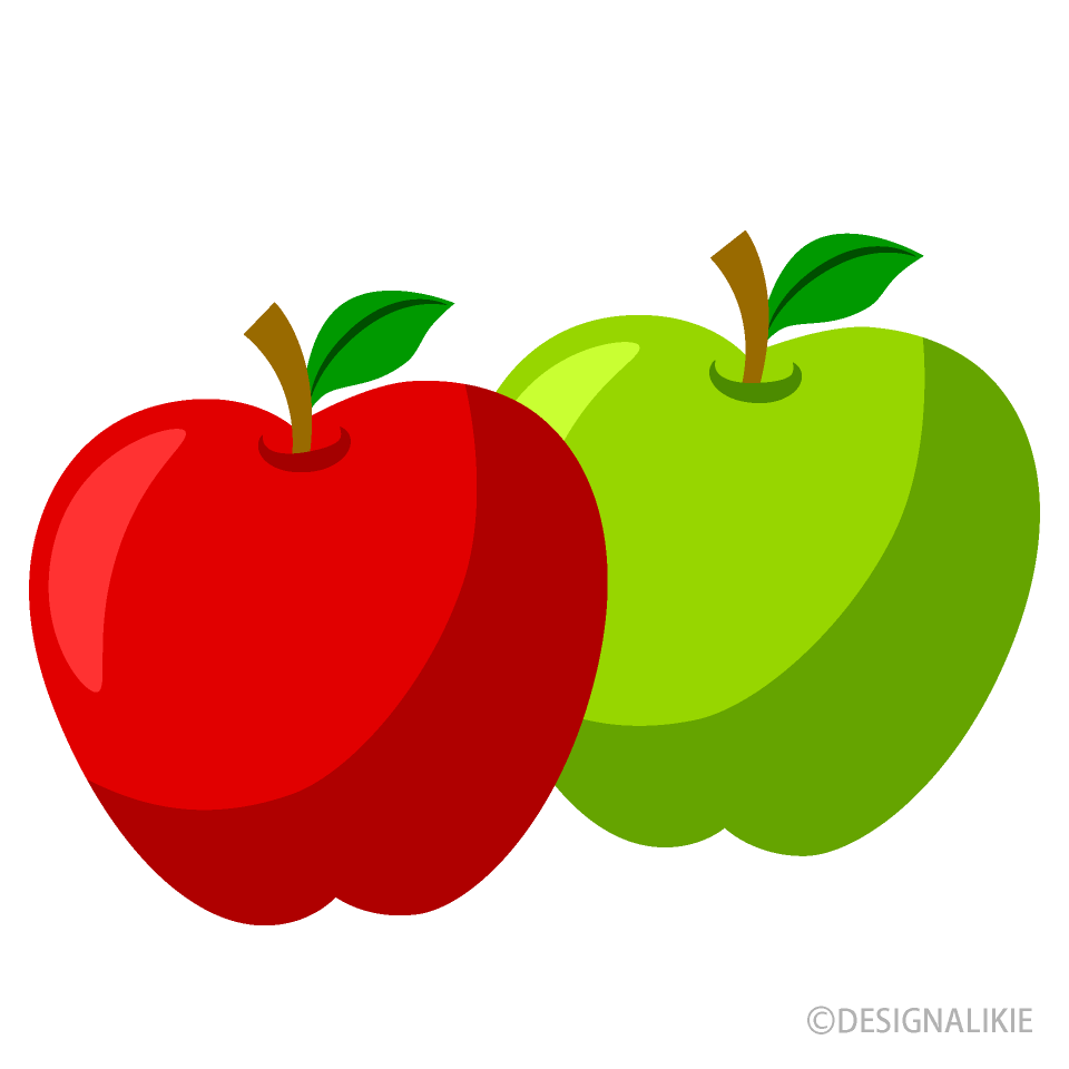 Dos manzanas Gratis Dibujos Animados Imágene｜Illustoon ES