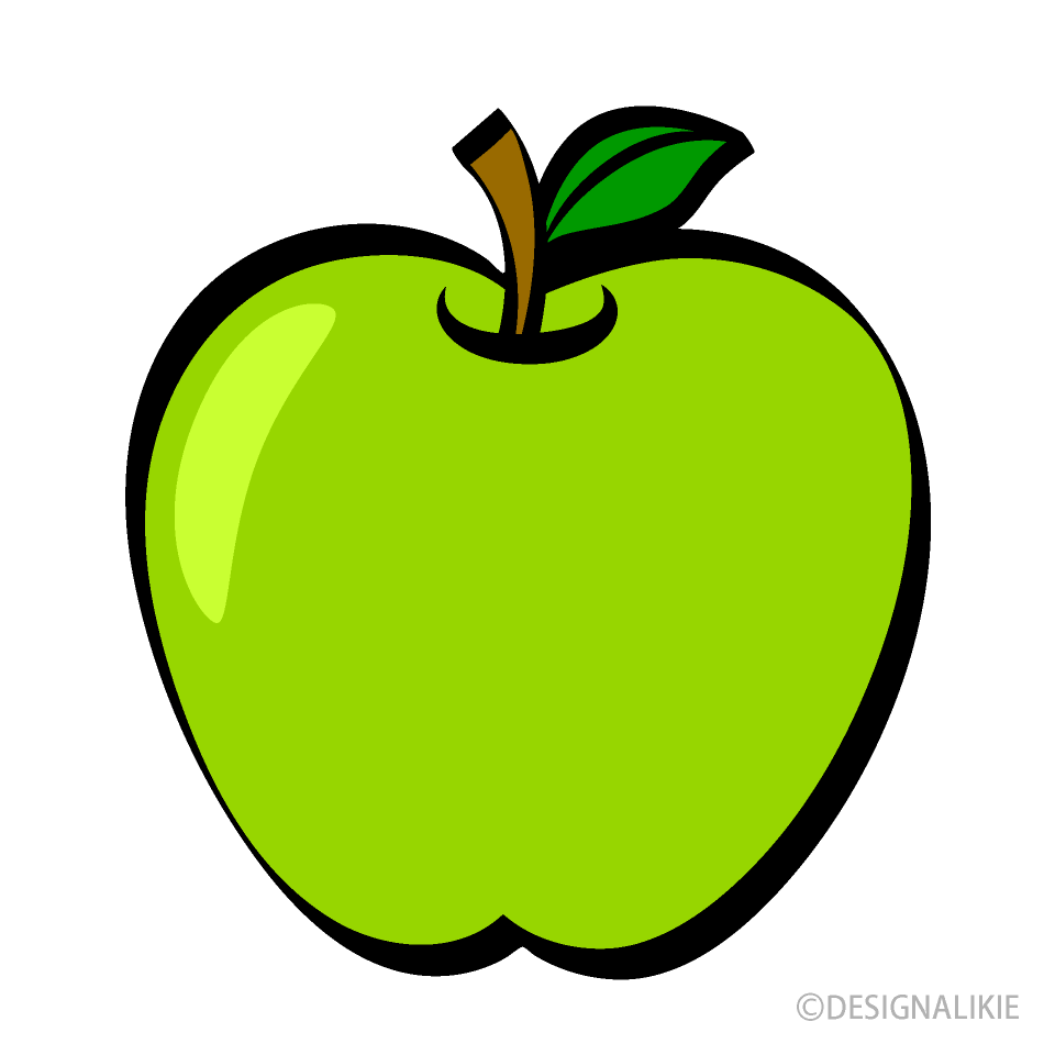 Manzana verde Gratis Dibujos Animados Imágene｜Illustoon ES