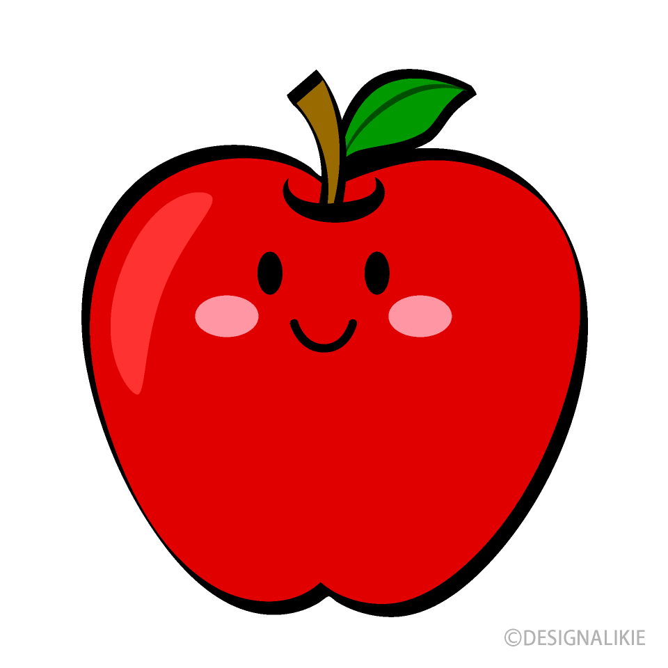 Cute Apple Clip Art Free PNG Image｜Illustoon
