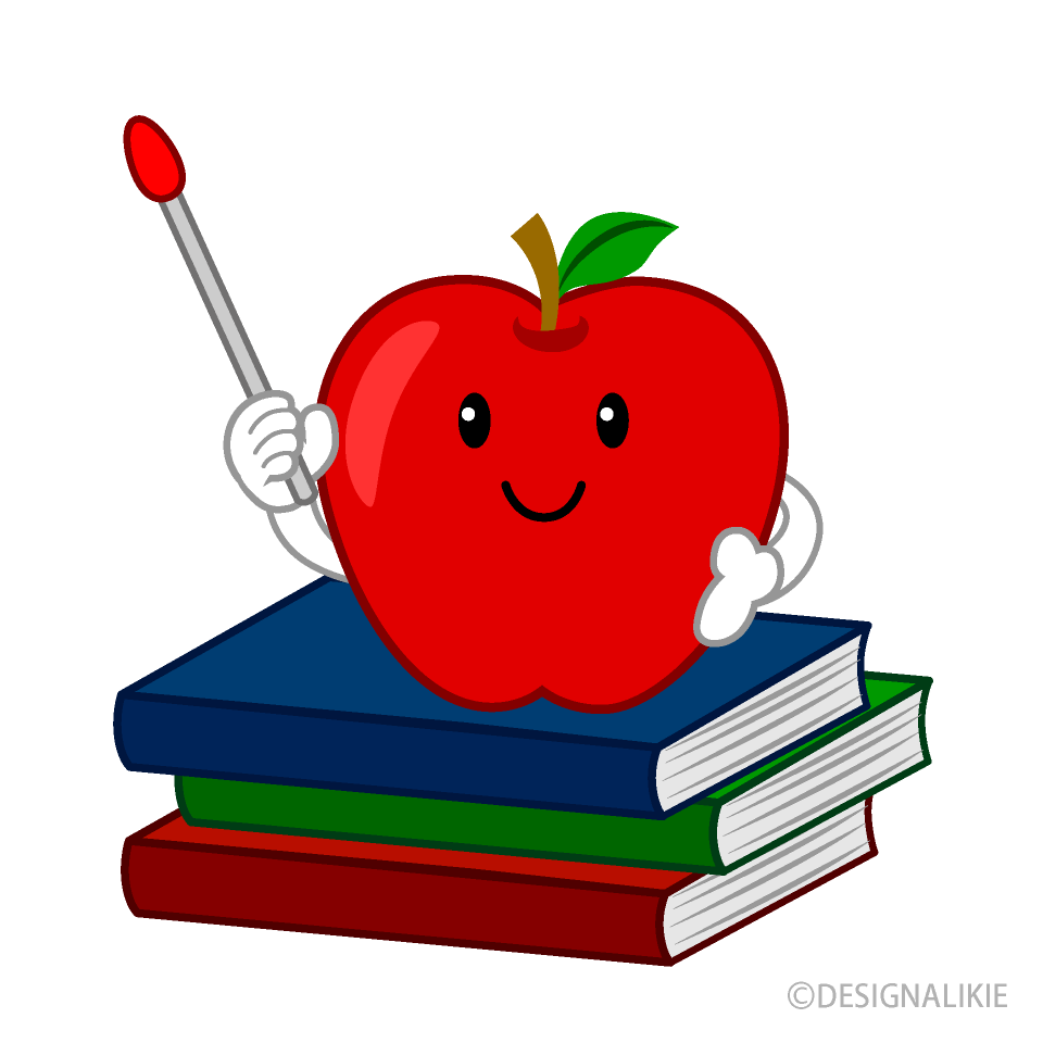 Cute Teacher Apple Clip Art Free PNG Image｜Illustoon