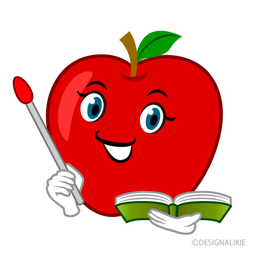 Teacher Apple Cartoon Clip Art Free PNG Image｜Illustoon