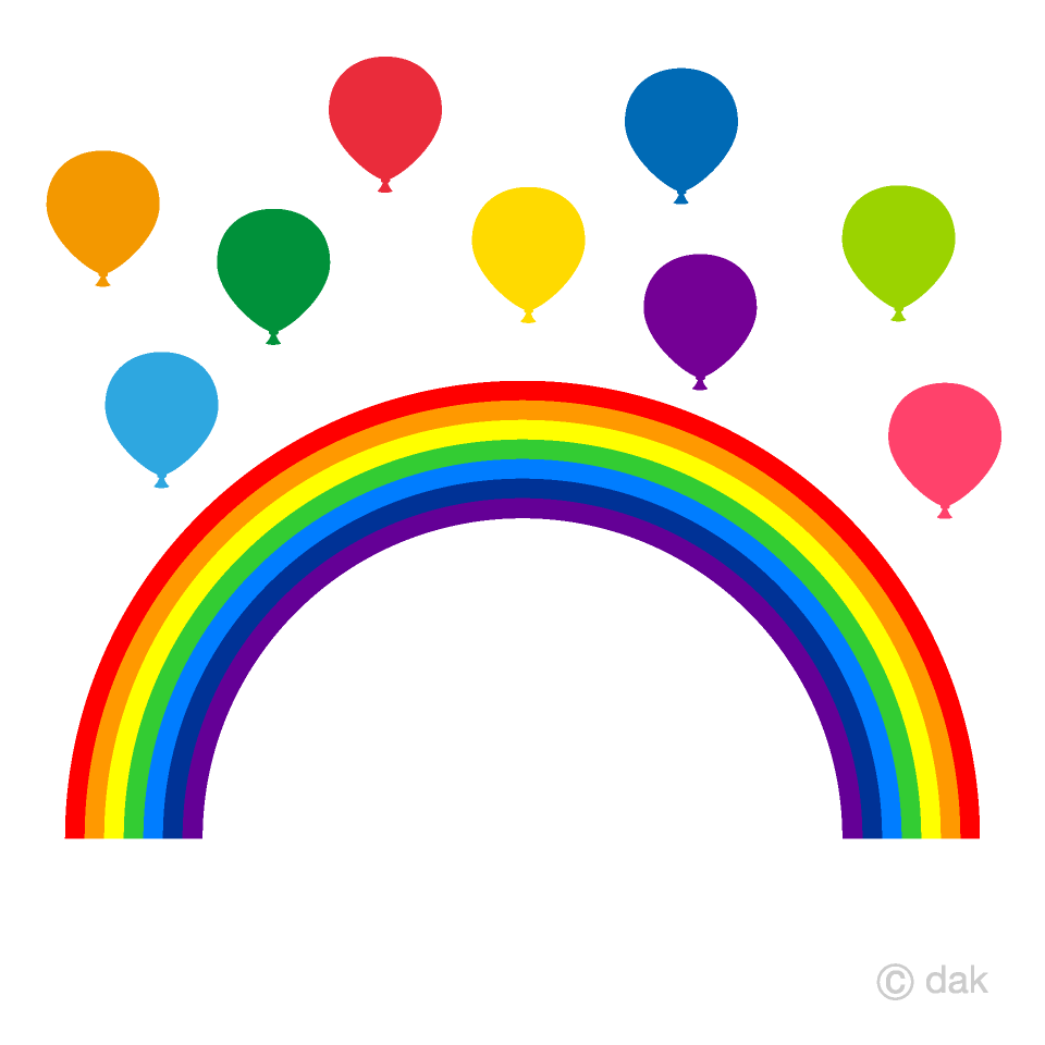 Rainbow and Colorful Balloons
