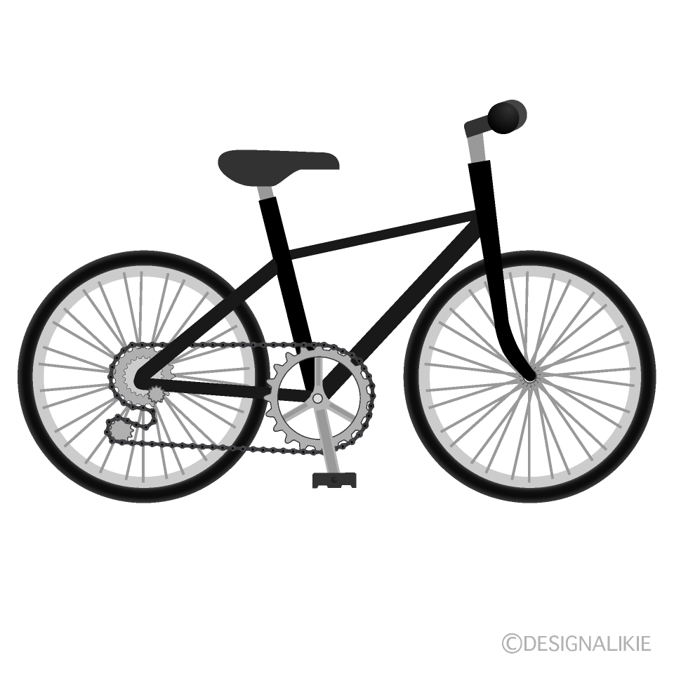Bicicleta negra Gratis Dibujos Animados Imágene｜Illustoon ES