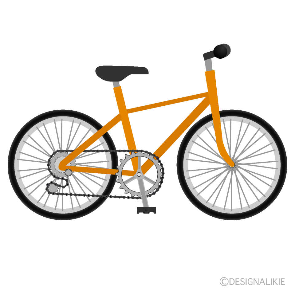 Orange Bike Clip Art Free PNG Image｜Illustoon