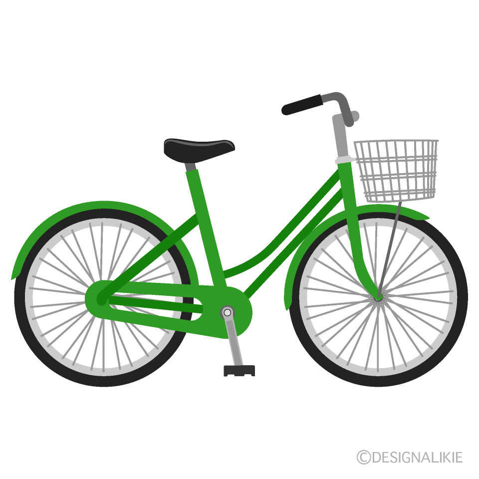 barrer Basura Fuera Bicicleta verde Gratis Dibujos Animados Imágene｜Illustoon ES