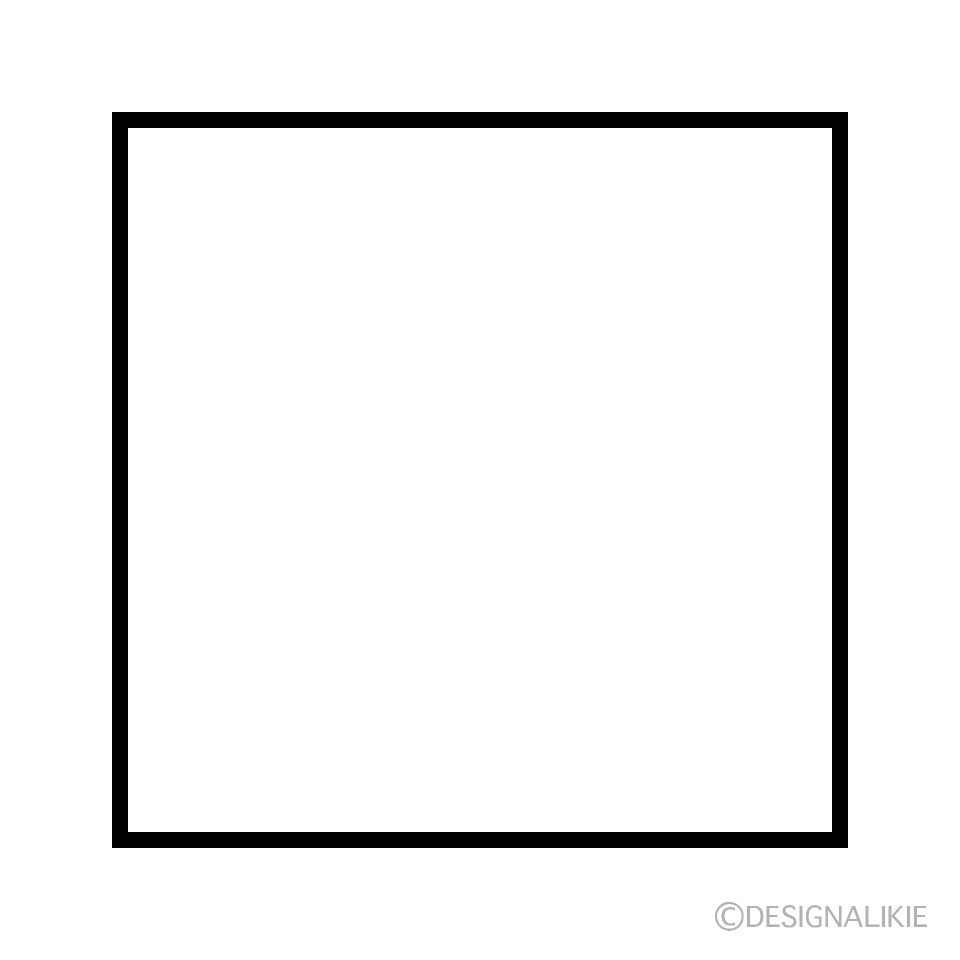 square objects clipart black and white