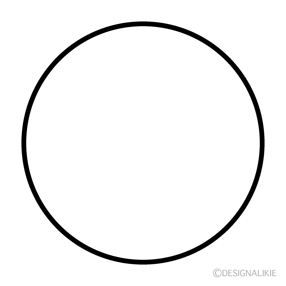 Circle Black and White Clip Art Free PNG Image｜Illustoon