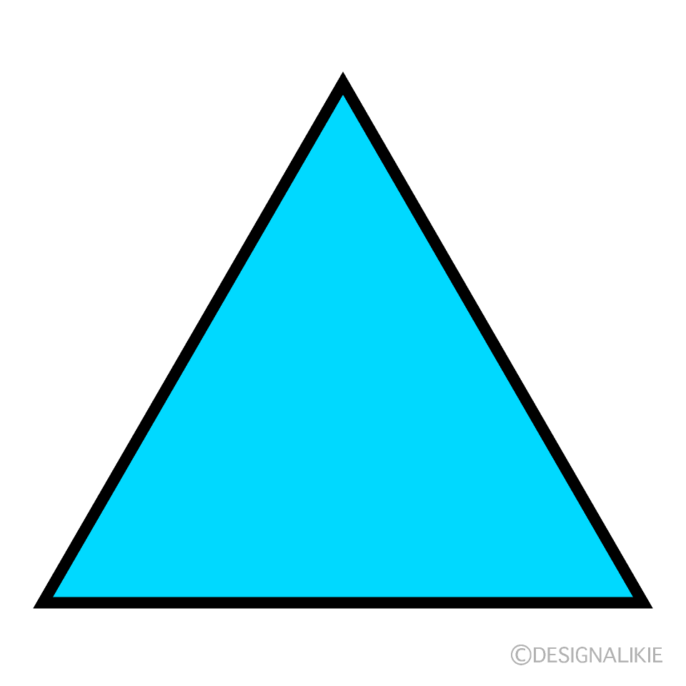 Triángulo azul claro