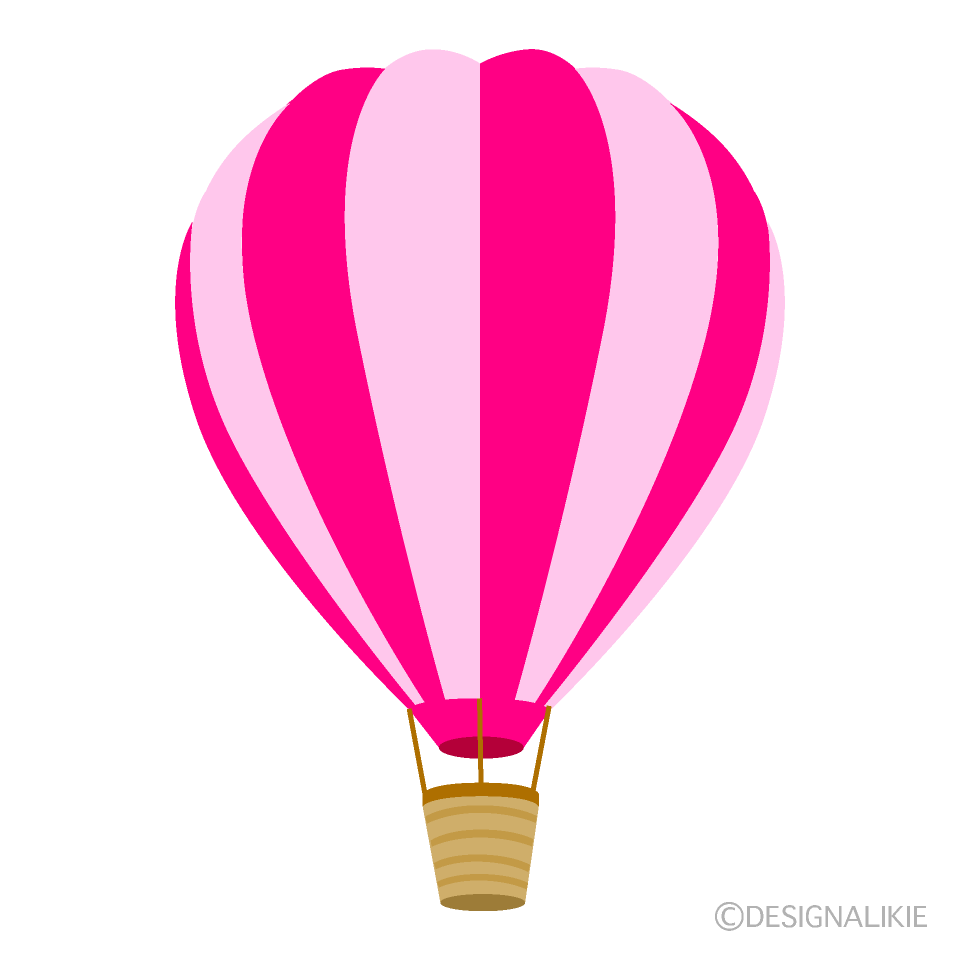 Globo aerostático rosa