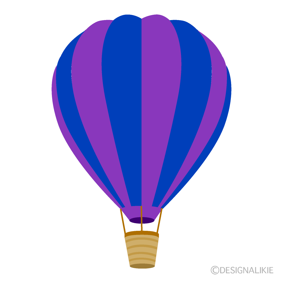 Blue and Purple Hot Air Balloon