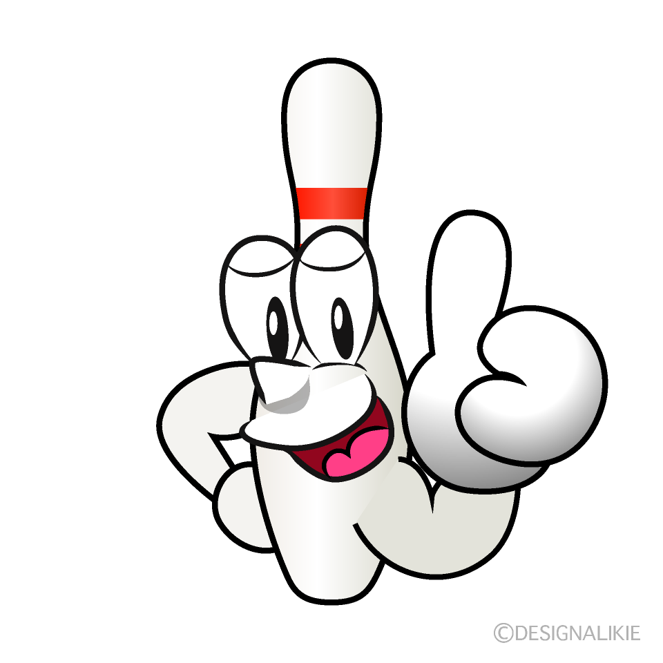 Thumbs up Bowling Pin