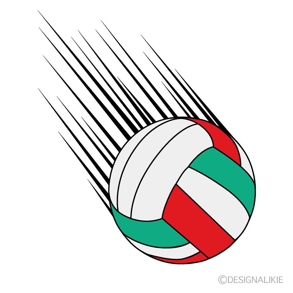 Punta de pelota de voleibol roja y verde Gratis Dibujos Animados  Imágene｜Illustoon ES