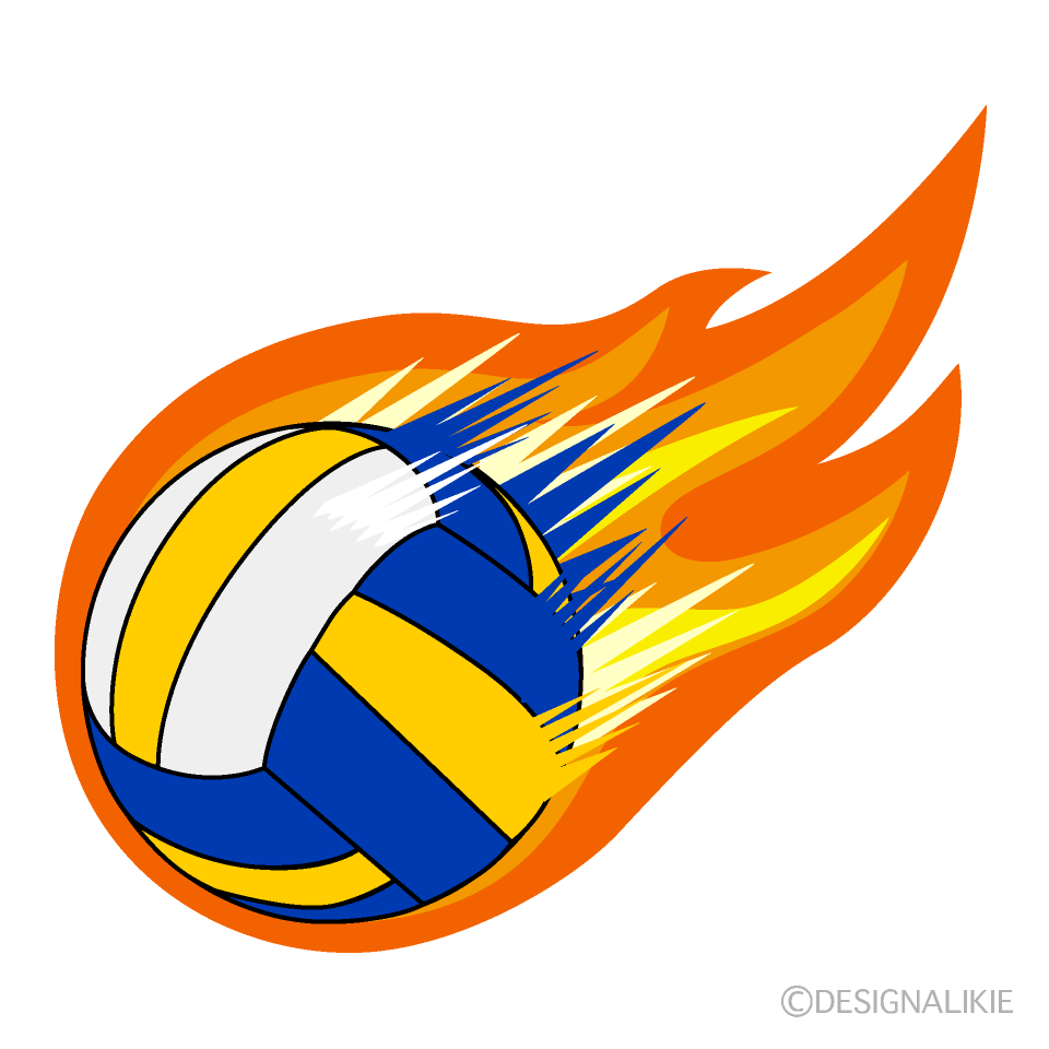 Bola de fuego de voleibol Gratis Dibujos Animados Imágene｜Illustoon ES