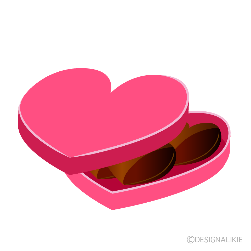 Caja de corazón de chocolate