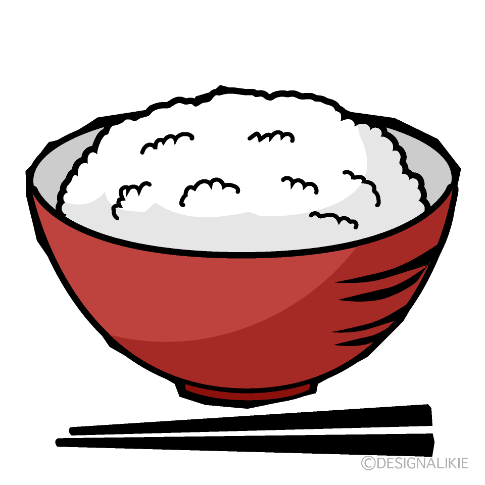 Rice in Red Bowl