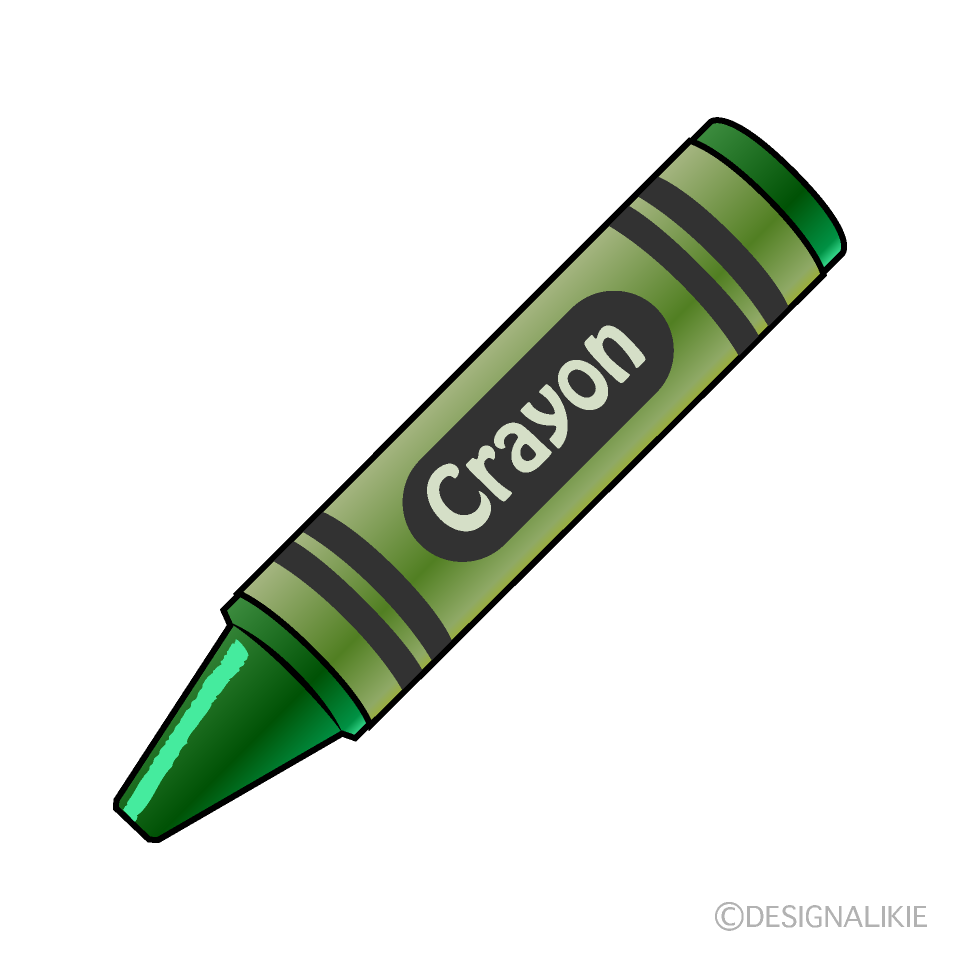 Clip Art: Crayon Green Color I