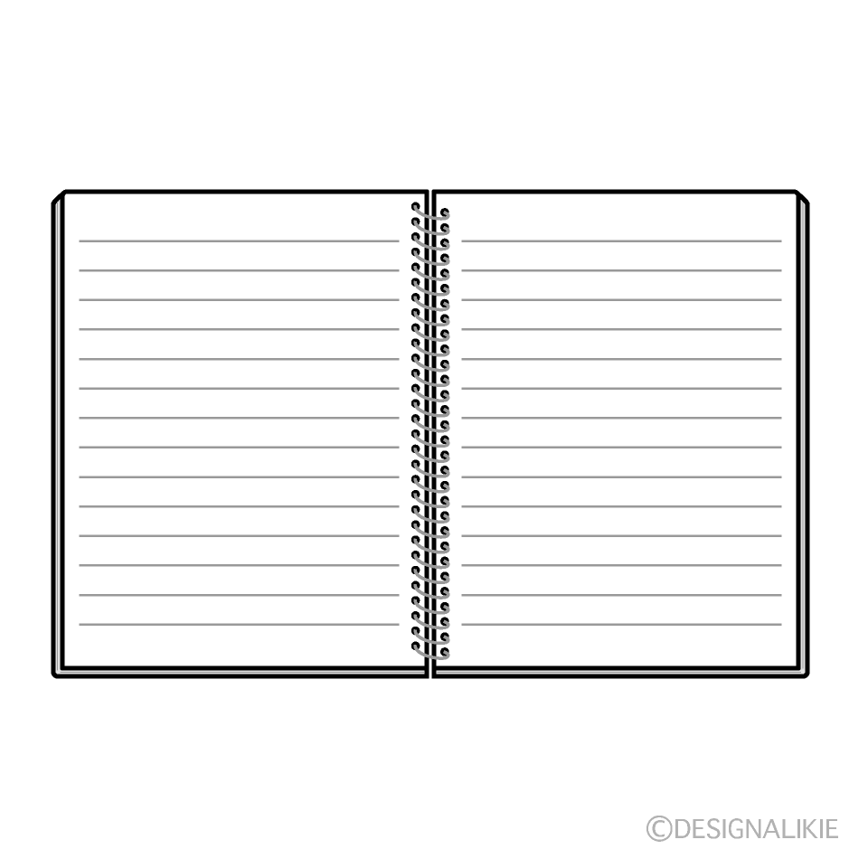 Cuaderno en blanco y negro Gratis Dibujos Animados Imágene｜Illustoon ES