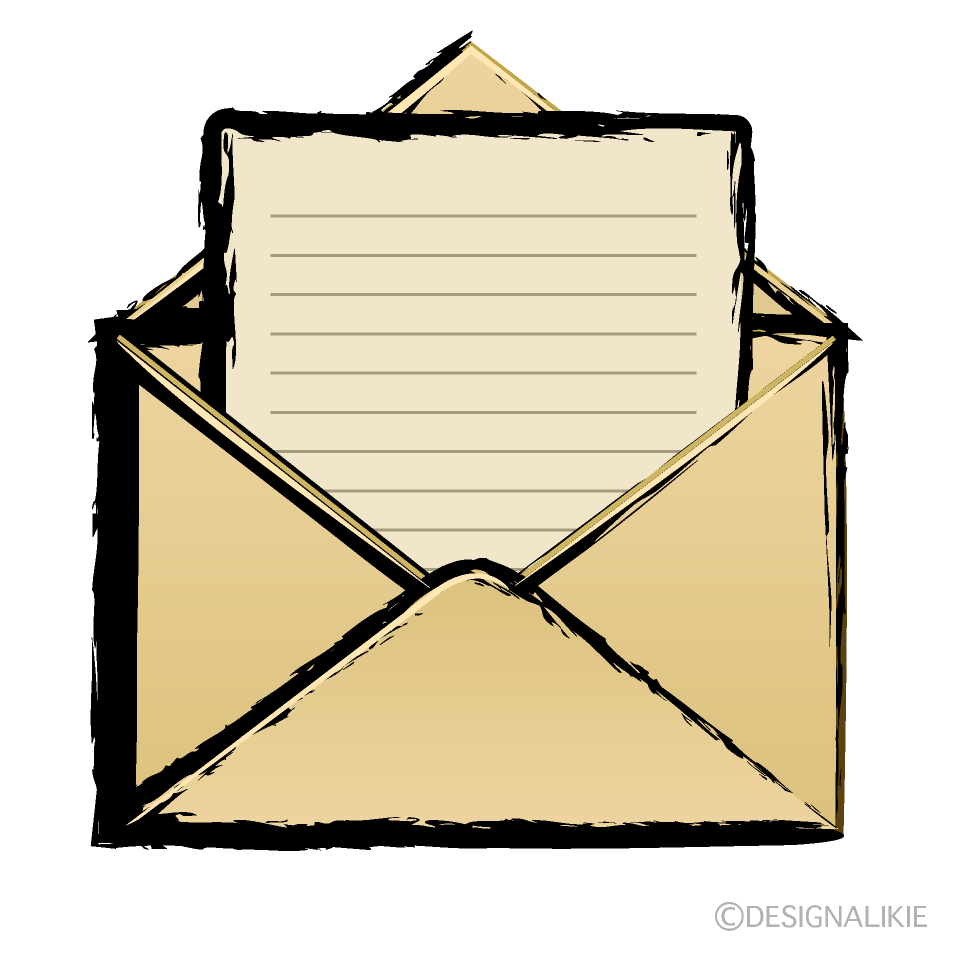 Open Old Letter Clip Art Free PNG Image｜Illustoon