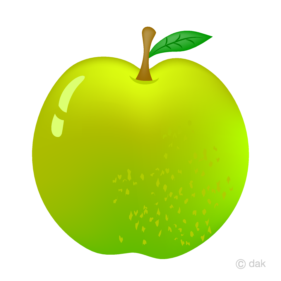 Manzana verde fresca Gratis Dibujos Animados Imágene｜Illustoon ES