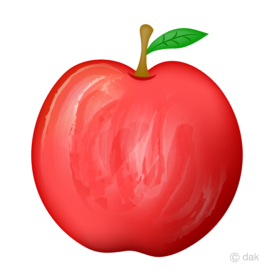 Deliciosa manzana roja Gratis Dibujos Animados Imágene｜Illustoon ES