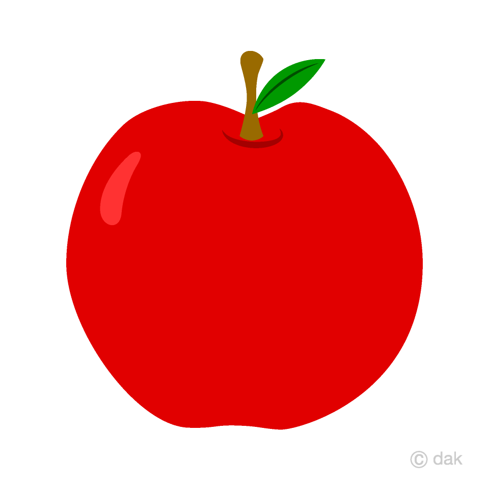 Manzana roja simple Gratis Dibujos Animados Imágene｜Illustoon ES