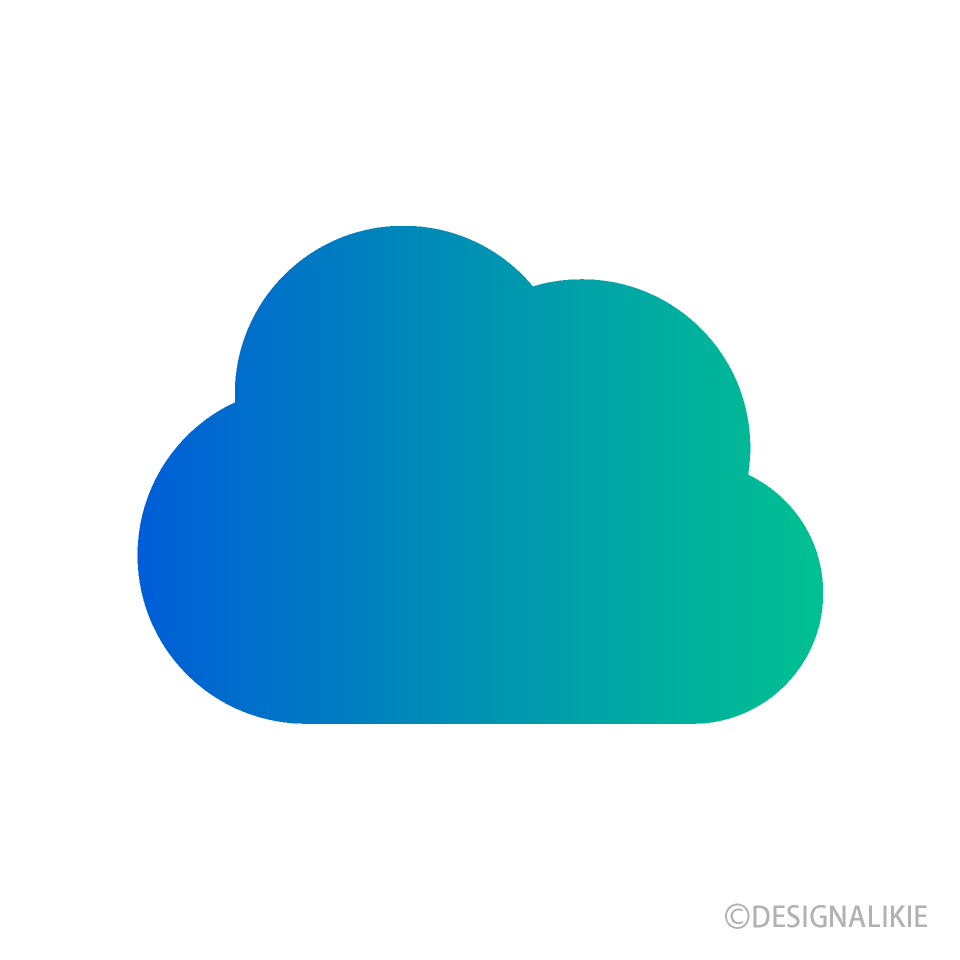 Blue Cloud Computing Silhouette