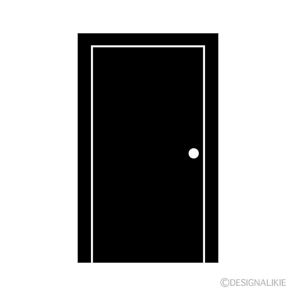 Puerta en blanco y negro